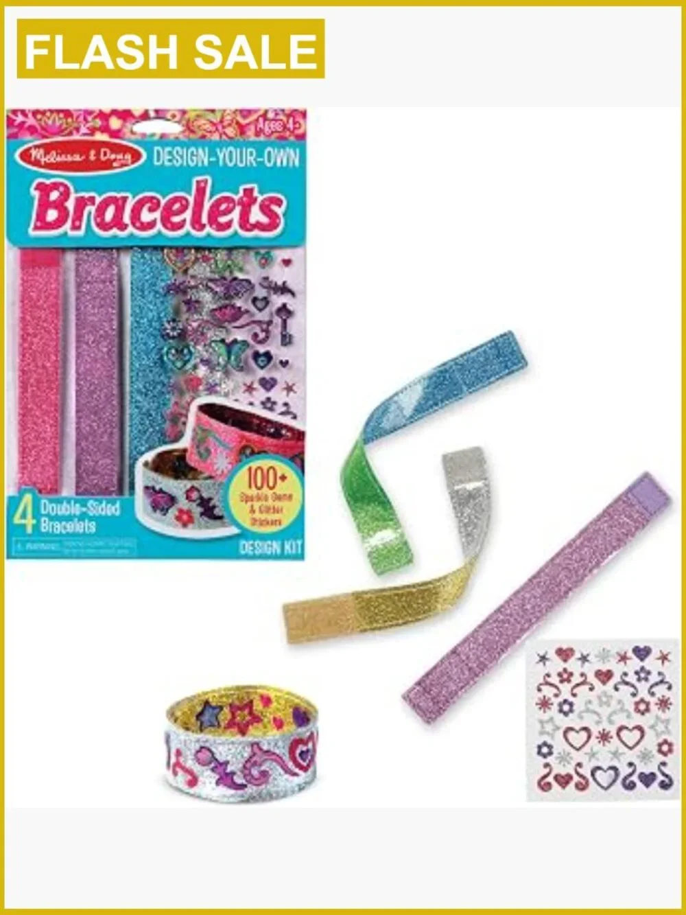 Design-Your-Own Bracelet Craft Kit with 100+ Stickers for Kids